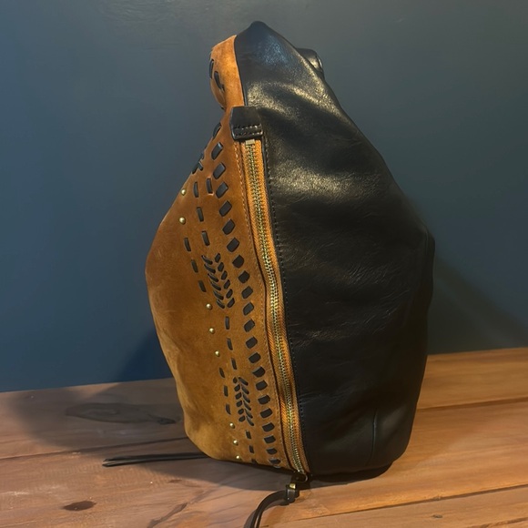 Suede Etienne Aigner Hobo Bag - Mustard - Picture 5 of 8